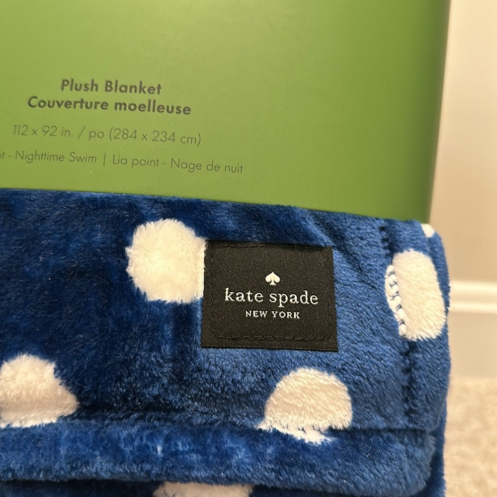 NWT Kate Spade KING Plush Blanket - Picture 2 of 5